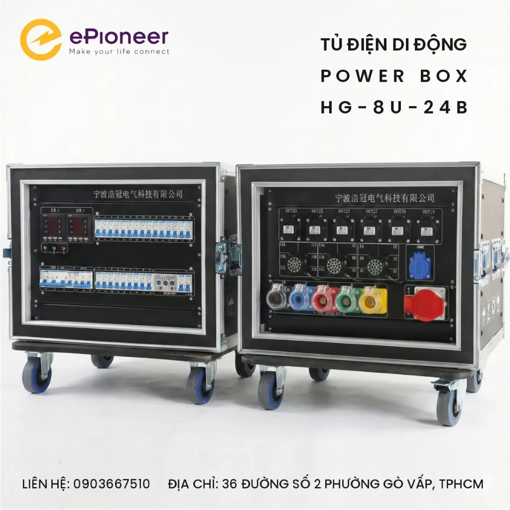Tủ điện di dộng - power box  HG-8U-24B