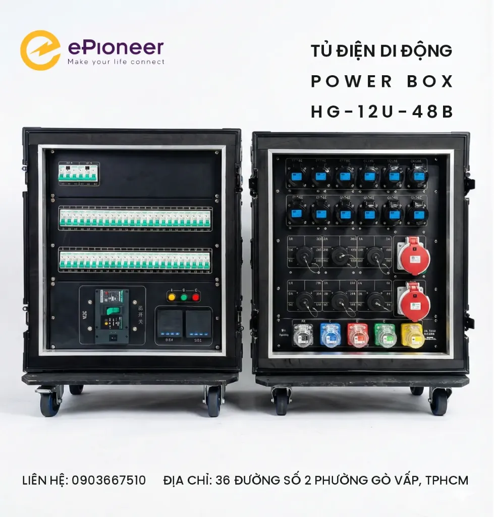 Tủ điện di dộng - power box  HG-12U-48B