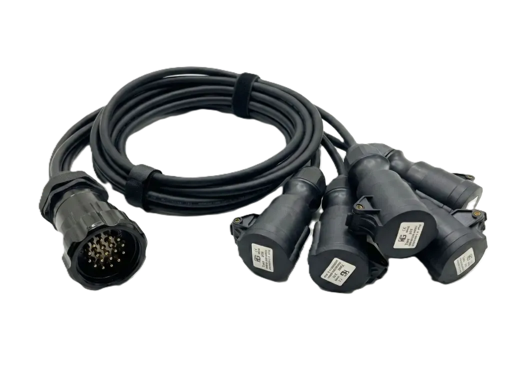 Socapex đầu đực ra 6 đầu cắm công nghiệp 16A 3 chân