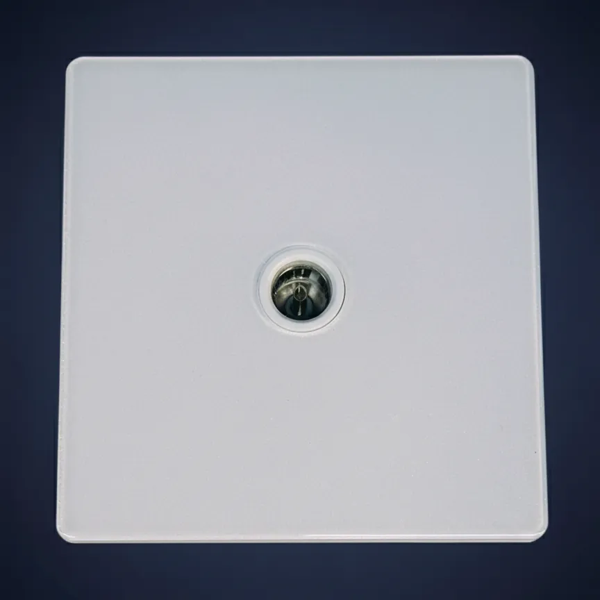 Mặt ổ cắm, bề mặt kính cường lực - Mặt cắm anten TV