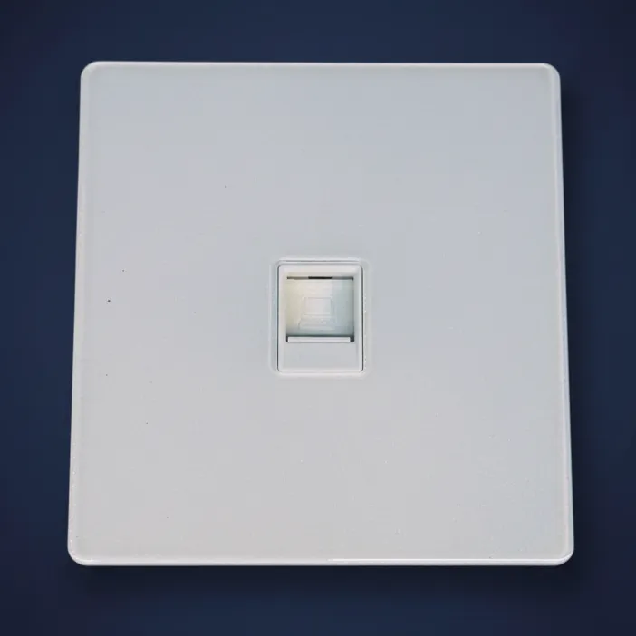 Mặt ổ cắm, bề mặt kính cường lực - Mặt cắm mạng RJ-45
