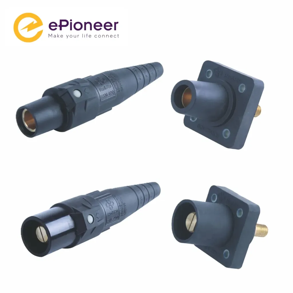 Đầu nối dây điện công nghiệp 400A - Rhino Plug Socket Single Core High Power Connector 400A