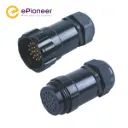 Đầu nối dây chống nước 19 lõi - KURO Waterproof Black 19pin Socapex Male Plug Stage Female Socket Inline Connectors