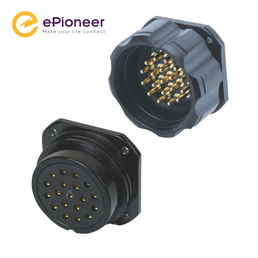 Đầu nối dây gắn tủ điện 19 lõi - KURO Showsafe Socapex Panel Male & Femal 19 Way Pin Crimp 25A