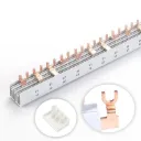 Thanh cái dẫn điện MCB kiểu U 4P - cho hệ thống 3 Pha - KURO - chiều dài 1000 mm