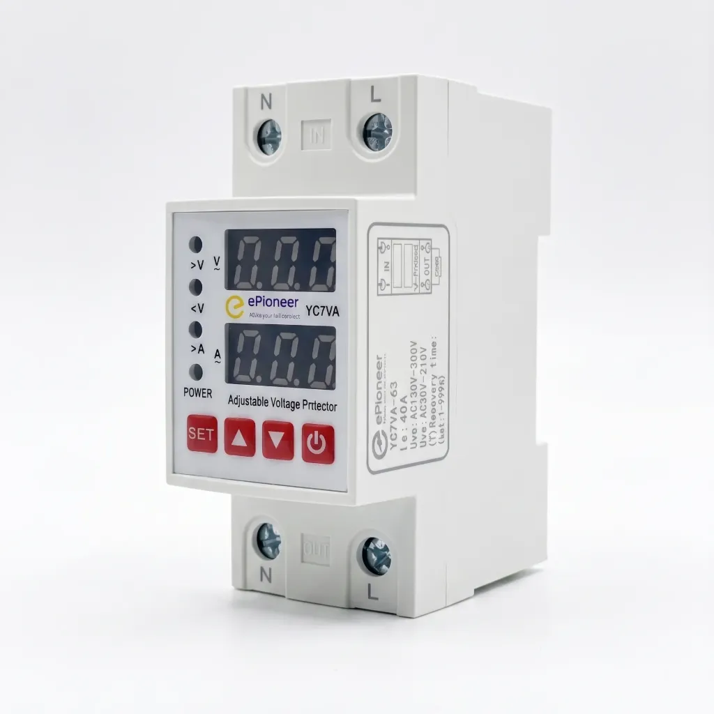 Bộ bảo vệ quá áp và thiếu áp 1 Pha - ePioneer YC7VA 2P 40A - Overvoltage and Undervoltage Protector