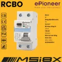 RCBO C6 / C10 / C25 - 30mA 6KA ePioneer MSi8X 2P